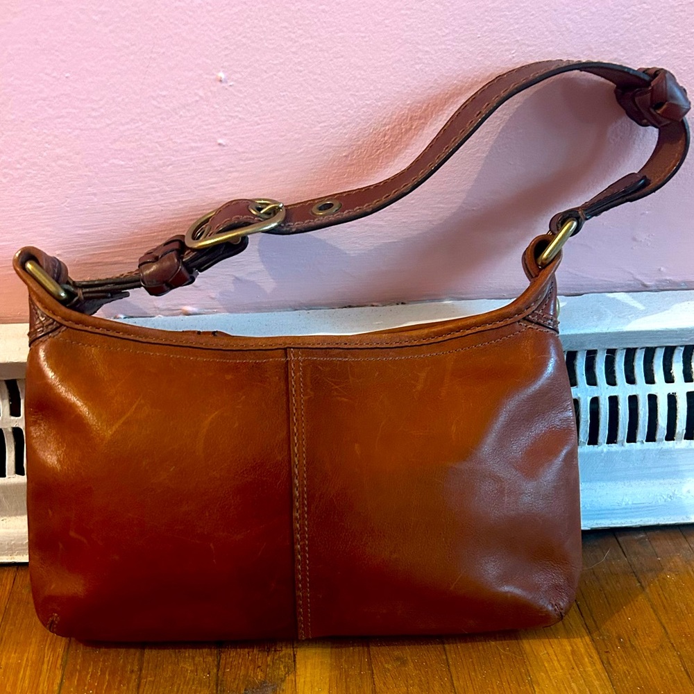 Coach leather shoulder purse